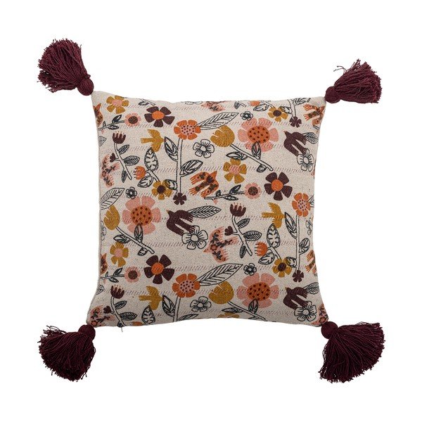 Dekoračný vankúš s prímesou bavlny 45x45 cm Vivielle – Bloomingville