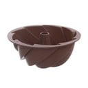 Hnedá silikónová forma na bábovku Orion Flower, ø 23,5 cm