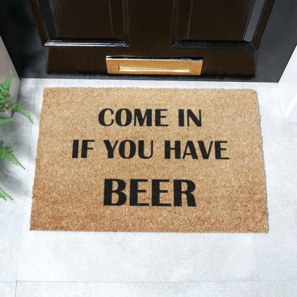 Rohožka z kokosového vlákna 40x60 cm Come again and bring beer – Artsy Doormats-image-2