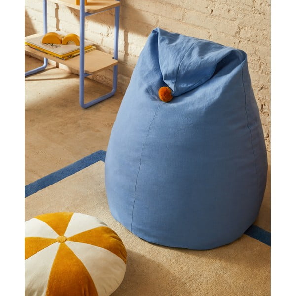 Modrý detský sedací vak Olvi – Kave Home-image-4