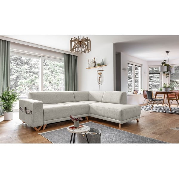 Béžová rozkladacia/s úložným priestorom rohová pohovka (pravý roh/do L) Classy Sophie – Miuform-image-3