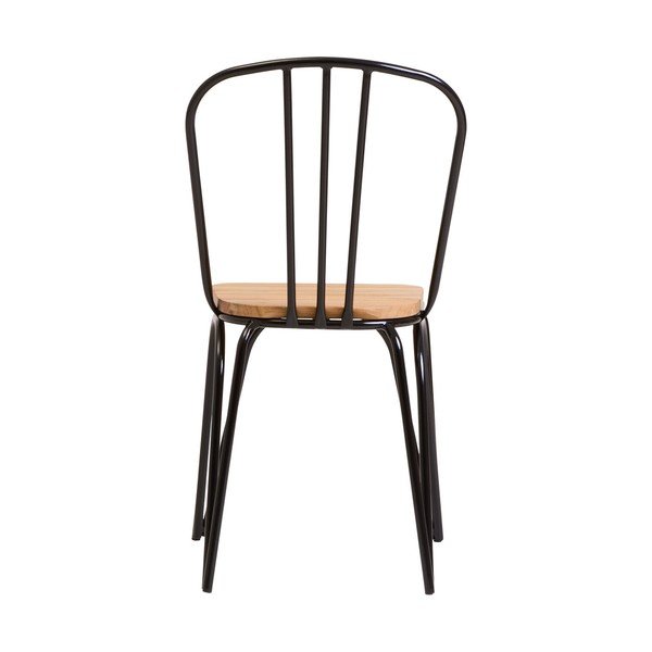Čierna jedálenská stolička z brestového dreva District – Premier Housewares-image-4