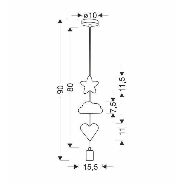 Detské svietidlo s kovovým tienidlom Single - Candellux Lighting-image-2