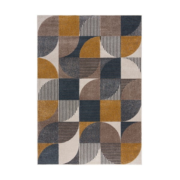 Žlto-modrý koberec Flair Rugs Retro, 120 x 170 cm