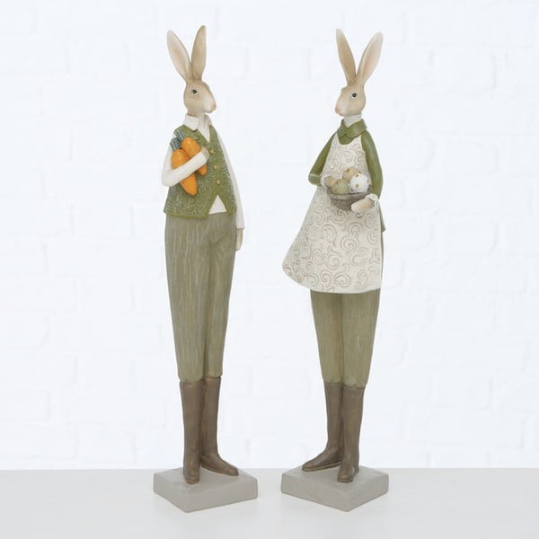 Súprava 2 veľkonočných dekorácií Boltze Mr. & Mrs. Rabbit
