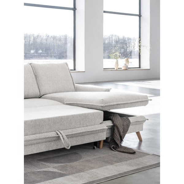 Béžová rozkladacia rohová pohovka (pravý roh) Charming Charlie – Miuform-image-4