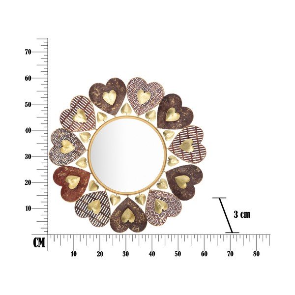 Nástenné zrkadlo Mauro Ferretti Cuori, ø 61 cm-image-2