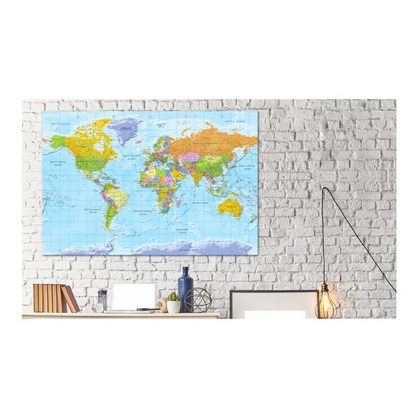 Nástenka s mapou sveta Bimago Orbis Terrarum 90 × 60 cm-image-1
