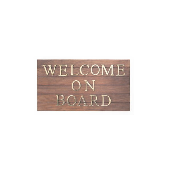 Drevená ceduľa Welcome On Board