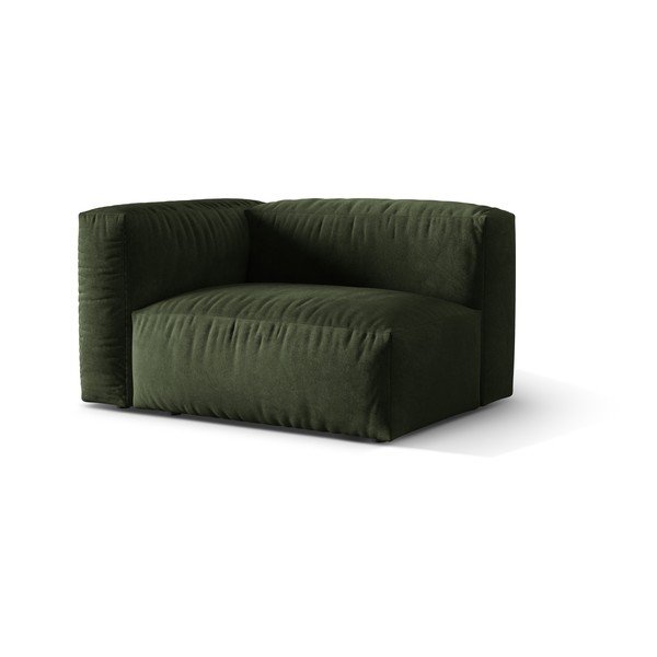 Zelený zamatový modul pohovky (ľavý roh) Martina – Micadoni -image-1