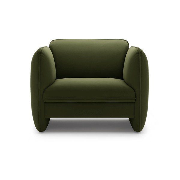 Zelené zamatové kreslo Georgia – Micadoni -image-2