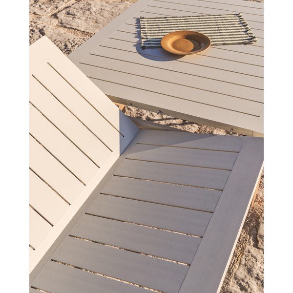 Kovový záhradný jedálenský stôl 100x233 cm Livorno – Kave Home-image-3