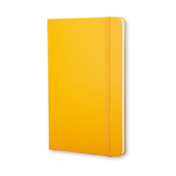 Zápisník Moleskine Hard 21x13 cm, žltý + linkované stránky