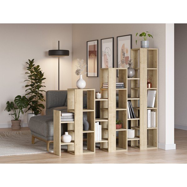 Regál v dekore duba v prírodnej farbe 158x151 cm Anissa – Marckeric-image-1