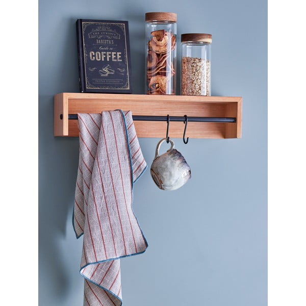 Nástenný vešiak v dekore buku v prírodnej farbe s poličkou Ryder – Bloomingville-image-1