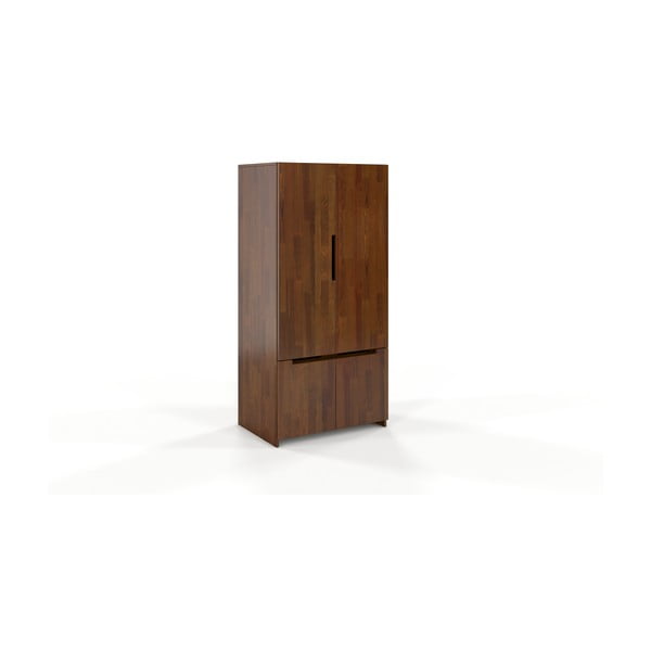 Hnedá šatníková skriňa z borovicového dreva Skandica Bergman, 86 x 180 cm