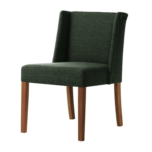Zelená stolička s tmavohnedými nohami Ted Lapidus Maison Zeste