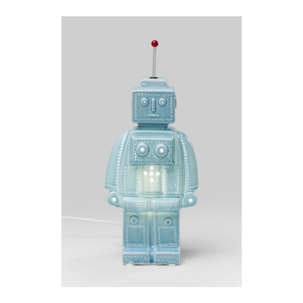 Modrá stolová lampa Kare Design Robot