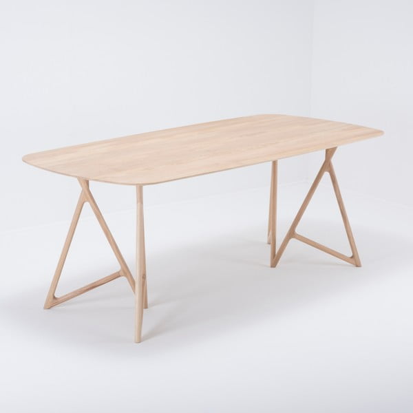 Jedálenský stôl z masívneho dubového dreva Gazzda Koza, 200 × 90 cm