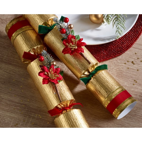 Vianočné crackery v súprave 6 ks Poinsettia – Robin Reed-image-1