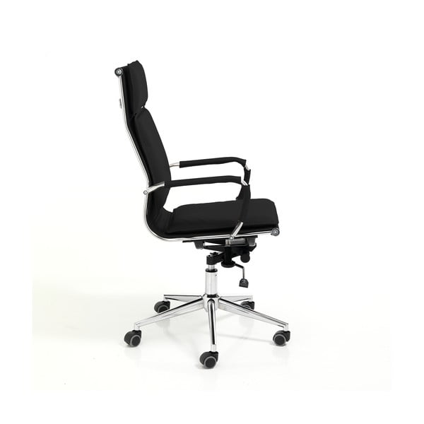 Čierna kancelárska stolička z imitácie kože Premier – Tomasucci-image-3