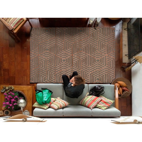 Červený koberec Universal Lana, 67 x 105 cm-image-1