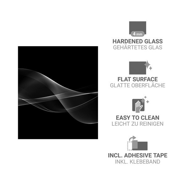 Kryt na stenu pri sporáku z tvrdeného skla 70x60 cm Smoke – Wenko-image-3