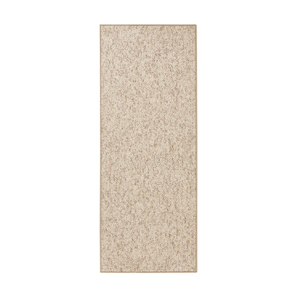 Svetlohnedý behúň 80x300 cm Wolly – BT Carpet