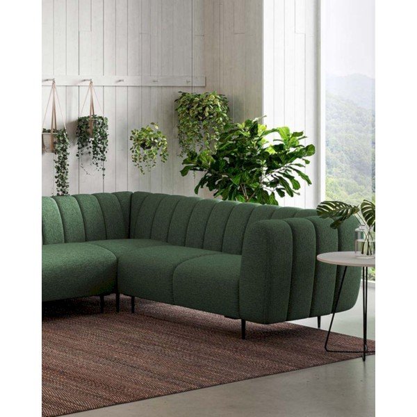 Tmavozelená rohová pohovka (pravý roh/do L) Shel – Ghado-image-3