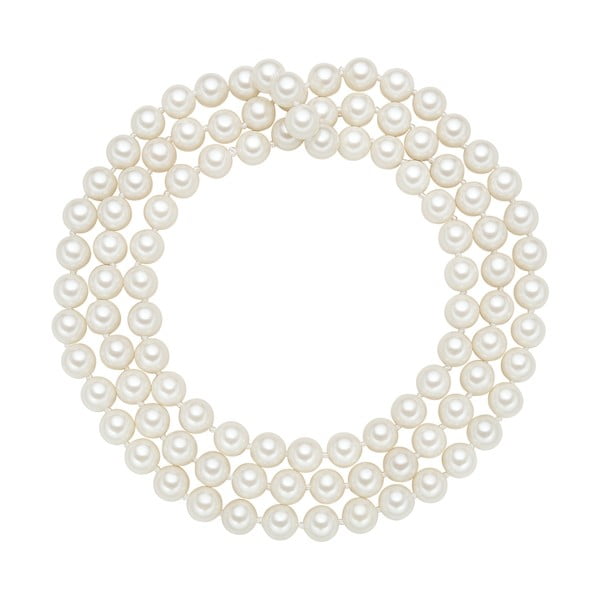 Náhrdelník s bielymi perlami Perldesse Muschel, ⌀ 0,8 x dĺžka 90 cm