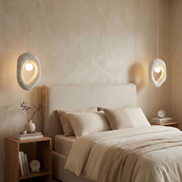 Biele kovové závesné svietidlo Lore – Opviq lights-image-1