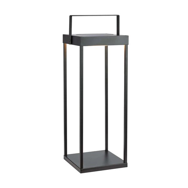 Čierny vonkajší solárny LED lampáš na USB (výška 53 cm) Pure – Markslöjd