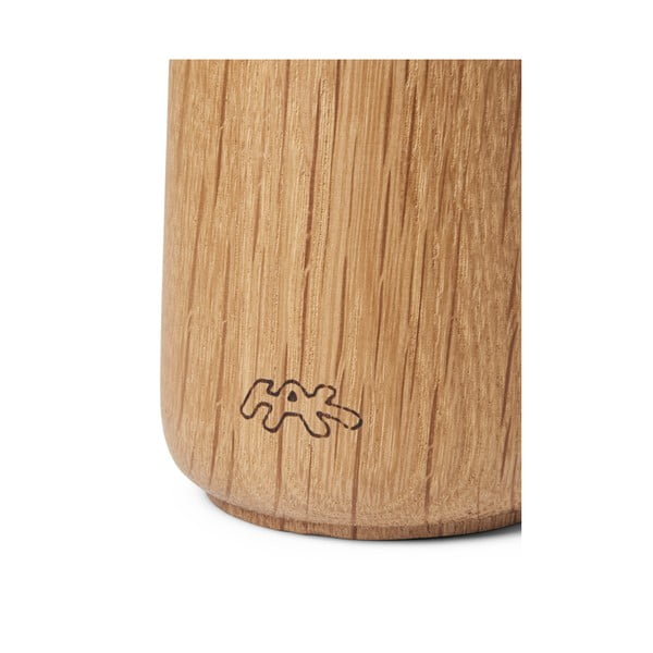 Mlynček z dubového dreva na korenie s tmavomodrým detailom z porcelánu Kähler Design Hammershoi, výška 13 cm-image-4