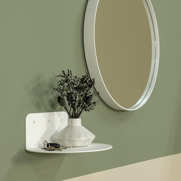 Biela kovová polica 30 cm Flex – Spinder Design-image-1