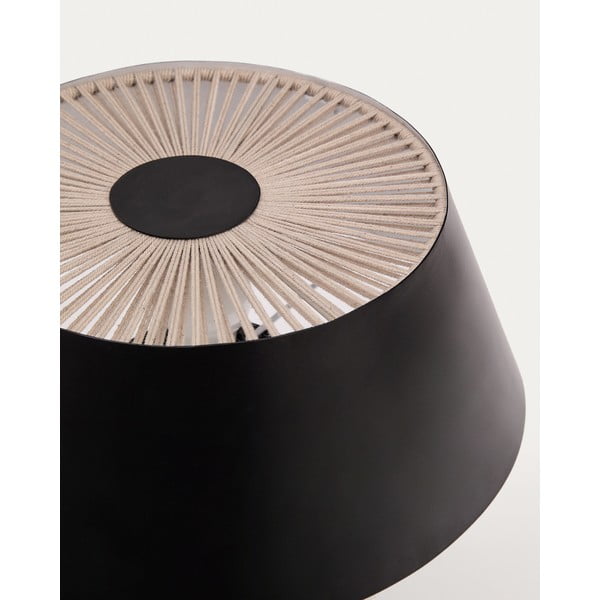Čierna stolová lampa s kovovým tienidlom (výška 32 cm) Ancare – Kave Home-image-3