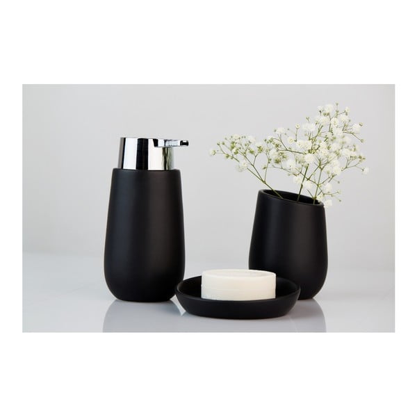 Čierny keramický téglik na kefky Wenko Badi-image-4