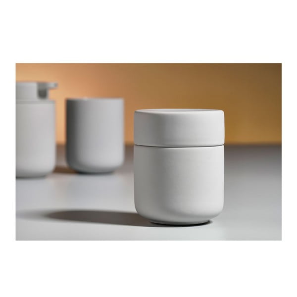 Svetlosivá kameninová dóza s vekom Zone UME-image-1