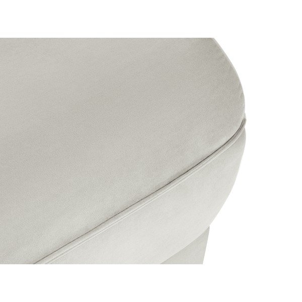 Béžový zamatový taburet Lando – Micadoni Home-image-4