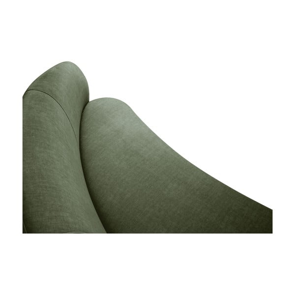 Zelená zamatová asymetrická pohovka Mazzini Sofas Debbie, ľavá-image-4