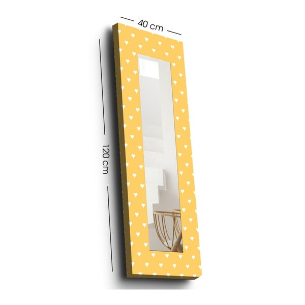 Nástenné zrkadlo s dreveným rámom 40x120 cm – Wallity-image-2