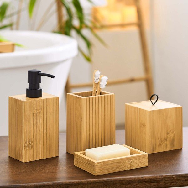 Bambusový téglik na zubné kefky v prírodnej farbe Hanoi – douceur d'intérieur-image-1