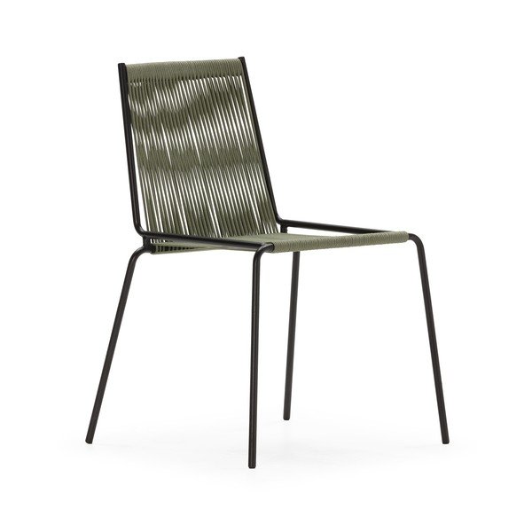 Zelené kovové stohovateľné jedálenské stoličky v súprave 2 ks Emily – Marckeric