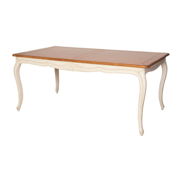 Krémovobiely rozkladací jedálenský stôl z brezového dreva Livin Hill Verona