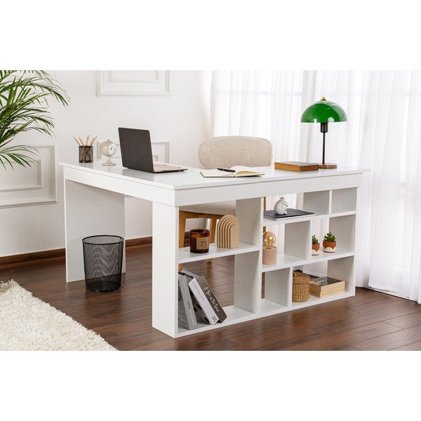 Matný pracovný stôl 120x130 cm Vesper – Kalune Design-image-2