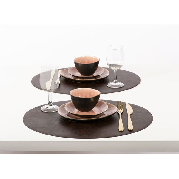 Tmavohnedé prestieranie z imitácie kože ZicZac Troja, 33 x 45 cm-image-2