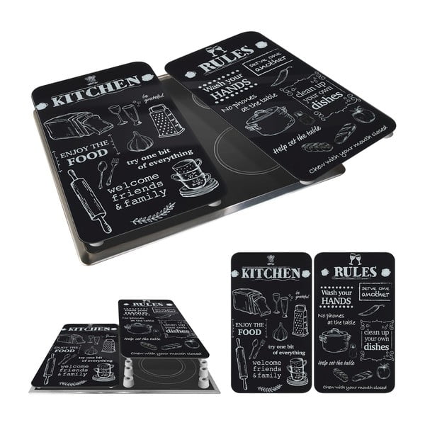 Kryty na sporák z tvrdeného skla v súprave 2 ks 52x30 cm Kitchen Rules – Maximex-image-3