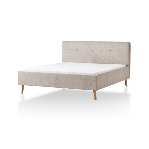 Sivohnedá čalúnená dvojlôžková posteľ 180x200 cm Smart – Meise Möbel