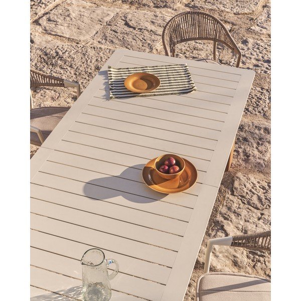 Kovový záhradný jedálenský stôl 100x233 cm Livorno – Kave Home-image-2