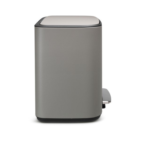 Svetlosivý nášľapný oceľový odpadkový kôš na triedený odpad 34 l Bo – Brabantia-image-2