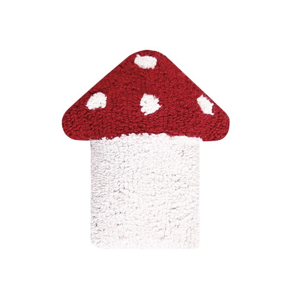 Červeno-biely bavlnený vankúš Happy Decor Kids Mushroom, 30 x 35 cm